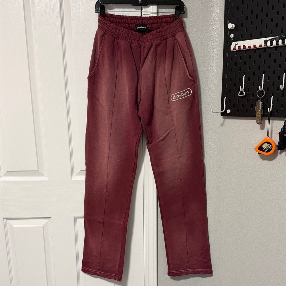 Strawberry Pleated Sweatpants